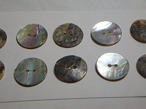 Pinsnneedles 10 X 20mm 2 Hole ButtonsWith Shell on one side &amp; Pearl on the other