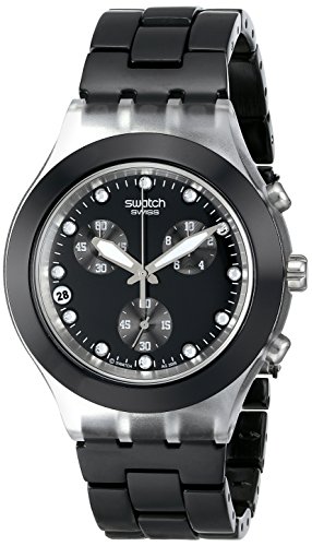 Swatch Damen-Armbanduhr XL Irony Diaphane Chrono Full-Blooded Night Chronograph Quarz Aluminium SVCK4035AG Swatch Damen-Armbanduhr XL Irony Diaphane Chrono Full-Blooded Night Chronograph Quarz Aluminium SVCK4035AG