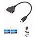 Produktbild HDMI-Kabel 1 Stecker auf 2 Buchsen, Y-Splitter-Kabel-Adapter, HD, TV,LCD, LED