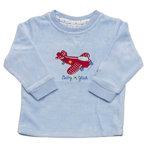 SALT AND PEPPER Baby Boys' BG Sweat Nicki Flieger Sweatshirt, Blue-Blau (Light Blue 413), 6-9 Months