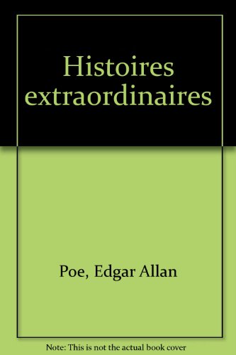 couverture de : Histoires extraordinnaires
