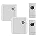 Produktbild Skaize B22 Funkklingel Haustür Türklingel Set | 2 Empfänger und 2 Sender (Weiß, Wasserdicht, hohe Reichweite, Kabellos)
