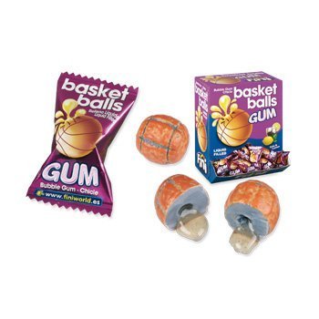 Preisvergleich Produktbild Bubble Gum Basketball einzeln Menge:1Stück