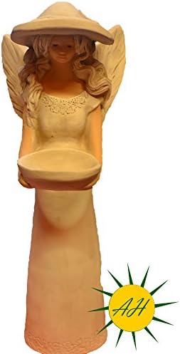 Harmony Angel Figurine (Standing with Ceramic Bowl 33 CM Handmade