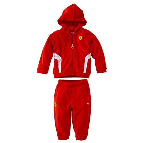 Puma Ferrari SF Infant Suit Fleece Full Tracksuit Baby Children jogging Suit Red (18-24 Months)