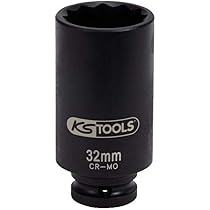 Bussola Esagonale KS Tools 27 Mm - Per Avvitatori Ad Impulsi, Lunga E Resistente