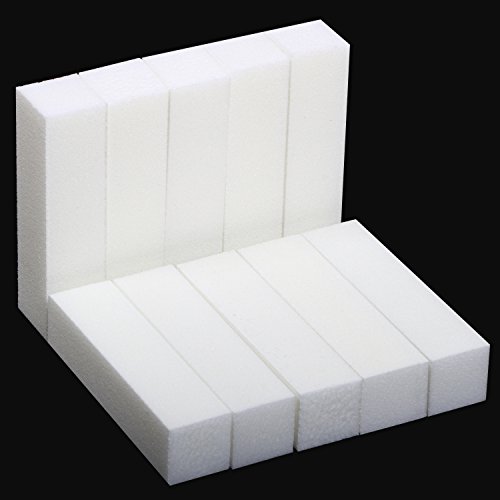 TRIXES Set aus 10 Nail Buffer Blöcken, weiß, für Natur- und Acrylnägel - 7