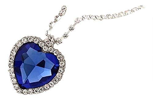 Lily joyas azul Heart of Ocean Titanic con cristales de Swarovski collar colgante cristal de zafiro para mujer 217