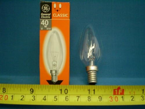 sel#20X5 - 5 X B14 40W Small Edison Screw ( SES ) Clear Candle Bulb