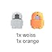 Produktbild KRS A1 Weiss /Orange - USB OTG Robot - otg Adapter Micro-USB-Stecker Typ B / USB-Kupplung Buchse Typ A OTG Android Roboter Robot -USB Adapter für Huawei Ascend Mate Mate 2 P6 P6S Samsung Galaxy S2 I9100 I9105P S3 I9300 I9305 Note N7000 Sony Xperia Z1 L39h Z1f Honami Mini Compact ZL L35i Tablet Z