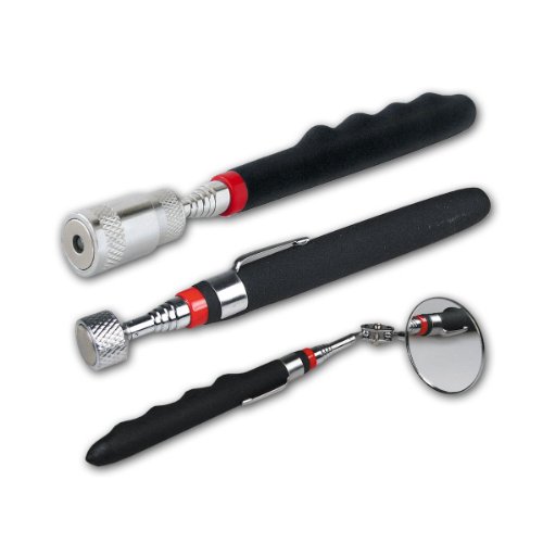 Pick up 3er Set Teleskop Werkzeugset LED Magnet Inspektionsspiegel Spiegel Heber