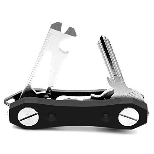 Carbon Keyorganizer, Mture Schlüssel Organizer, Edelstahl Schlüsselhalter bis 12 Schlüssel (Mit 2 LED ) - 7