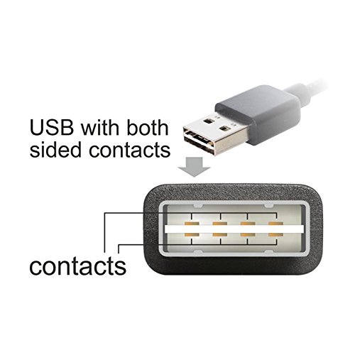 CY USB 2.0 männlich auf richtige Richtung Micro USB 5pin Männlich Kabel wendbar Up & Down Winkel 90 Grad 25 cm - 7