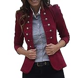 iHENGH Karnevalsaktion Damen Herbst Winter Bequem Mantel Lässig Mode Jacke Frauen Winter Warm Vintage Mantel Jacke Mantel Outwear Uniform Buttons Mantel