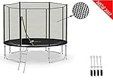 LS-T305-PA10 (SAD) LifeStyle ProAktiv Garten- Trampolin 305 cm - 10ft - Extra Starkes Sicherheitsnetz - TÜV/GS/CE - Model 2017