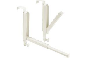 Gachiwar 2 piezas de perchero para puerta plegable, gancho para puerta plegable con 6 perchas y extensiones extraíbles, para colgar en puertas con un grosor de menos de 4,6 cm