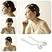 Produktbild Braut Hochzeit Perle Haar-Accessoires Für Brautjungfern/Süßwasser-Perle Schmuck Haar-Accessoires Ohrringe Set 925 Sterling Silber Geschenk Frauen/Vintage Pearl Bun Hochzeitsfeier