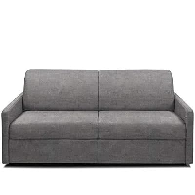 ITALIAN SPIRIT Canapé Convertible Paradiso Ouverture RAPIDO 140cm Matelas 14cm Tissu Gris Silver