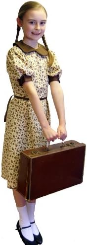 1940's-WW2-Wartime FLORAL PRINT EVACUEE DRESS World Book Day Fancy Dress Costume AGE 11-12