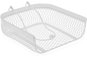 Kcasa - Servilletero Metal Blanco para Cocina Fantasy