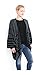 Produktbild Oversize Strick Cardigan Poncho vorne offen Strickjacke Cape fly away anthrazit grau schwarz gestreift Einheitsgröße S M L XL 38 40 42 44 (8340)