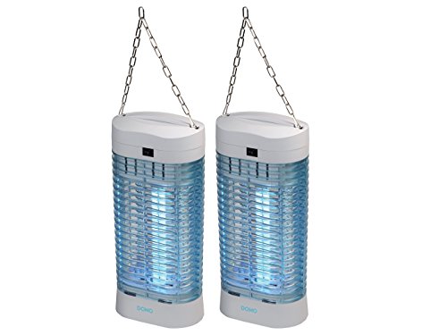 2er-Set Insektenvernichter, 11W UV-Lampe, Hochspannung 1500V und Aufhängung; DOMO KX006N1