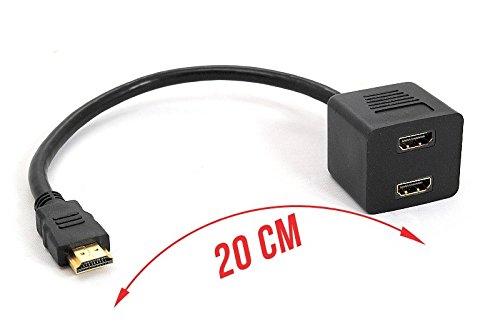 2 x HDMI Verteiler Y 1 x HDMI-Stecker 2 x HDMI-Buchse Adapter Neu #404 - 4