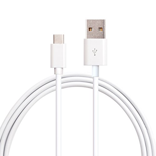 iProtect 2 in 1 Set Highspeed USB 3.1 TYP-C Ladekabel u Datenkabel und Netzteil für Nexus 5X, Nexus 6P, Microsoft Lumia 950 950XL und weitere Geräte mit einem 3.1 USB-C Anschluss in weiß - 3