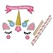 Produktbild WJiXin Einhorn Cake Topper Kuchen Stud Cake Topper Kuchen Topper für Geburtstagskuchen Rainbow Cake Topper Sticks