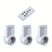 Produktbild Alxcio Steckdose Kit mit Fernbedienung EU Plug Funksteckdosen Schalter für Home Automation Lampen Leuchten TV Computer Heizung und alle Unterhaltungselektronik,Packung mit 3 Stecker,1 Controller