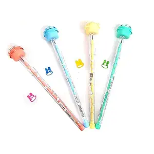 SBIS Pencil for Kids & Girls, Pencil for School, Stylish Pencils for Girls, Mirror Pencil,Comb Pencils (Stamp) Pack of (2)