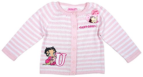 Baby Girl's Betty Boop Stripe Button Cotton Cardigan Top sizes from 6 to 23 Months