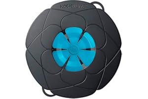 ‎KOCHBLUME Kochblume - das Original vom Erfinder Armin Harecker - anthrazit/türkis - L 29 (für Topfgröße Ø 14-24 cm) Set mit Microfasertuch!