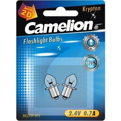 Preisvergleich Produktbild Taschenlampen Ersatzbirnen 2er Packung 2,4V 0,7A Steckfassung