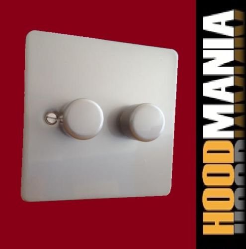 Pearl Double 250w 2 Gang 2 Way Light Dimmer Switch Newlec 22P