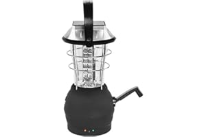 Djioyer Linterna solar de camping, linterna LED de manivela súper brillante recargable con batería de 1500 mAh, cargador USB portátil, luz solar de camping, 36 piezas para camping, al aire libre