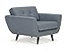 Produktbild massivum Sessel Retro 100x81x96 cm Flachgewebe-Stoff grau