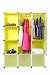 12 Doors Portable Clothes Closet - Toys Wardrobe or Shoe Rack - Freestanding Storage Organizer with doors, large space and sturdy construction Interlocking Storage Shelves Kids Cabinet Bins - By Kurtzy (LEMON YELLOW) RS.2999.00