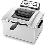 Freidora eléctrica acero inoxidable 5 litros desmontable con temporizador 3000w