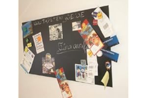 ‎KAROFOILFIX Magnetfolie Tafelfolie 50x70cm - schwarz -selbstklebend & magnetisch Kreide & Kreidestifte