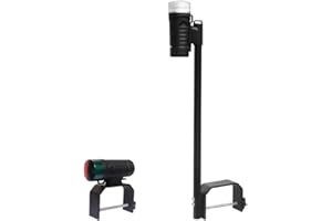 Sebnux Boat Stern and Bow Light Kit Battery Boat Navigation Light for Kayak (Dark Black)