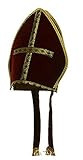 Jacobson Hat Company Bishop Pope Mitre Clergy Costume Deep Red Hat