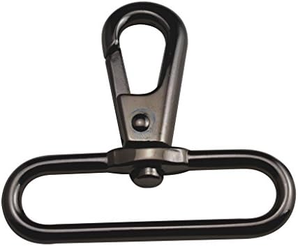 Ruihai Gun Color 2" Inner Width Tail Lobster Claw Clasps Swivel Trigger Snap Hooks Pack of 4