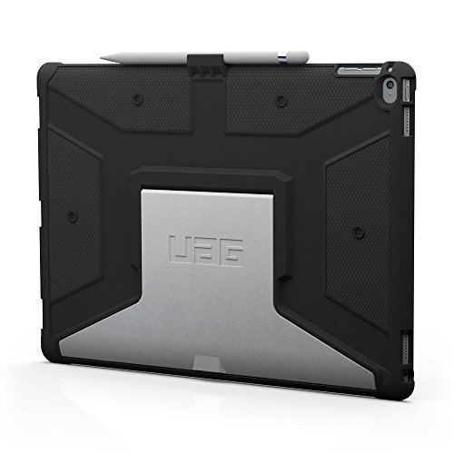 Urban Armor Gear Schutzhülle für Apple 12,9" iPad Pro (Nicht für 2. Generation aus 2017) - schwarz [Stoßfest | Standfunktion Apple Pencil-Halterung] - UAG-IPDPRO-BLK-VP