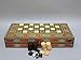 Price comparison product image Chessgammon TRAVEL BACKGAMMON SET INCLUDING BOARD AND PIECES HELENA HANDMADE SOLID WALNUT WOOD INLAID MOSAIC INSET MOTHER OF PEARL INSET 20" - A1