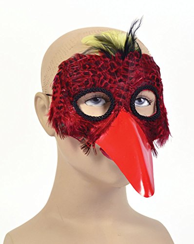 Feather Eyemask with Beak 1 of Assorted Colours for Fancy dress Accessory - 2