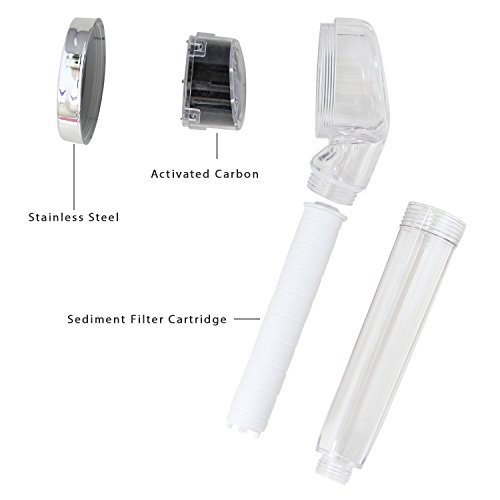 IBAMA Filtration Handheld- Duschkopf Universal-duschen Bestandteile mit Handdusche Hochdruck-Wasser-Einsparung (Duschkopf) - 4