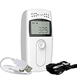Intervalo de registro: Ajustable de 10 s a 24 horas. Interfaz de comunicación: USB. 2 tipos de fuente de alimentación: Batería interior CR2450 o alimentación a través de interfaz USB.