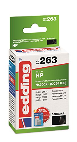 edding 18-263 Druckerpatrone, Ersetzt: HP Nr. 300XL (CC641EE), schwarz