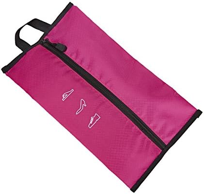 SACSTAR Unisex's Travel Shoes Bag Waterproof Shoe Organiser Pouch with Zipper Closure (Rosy)